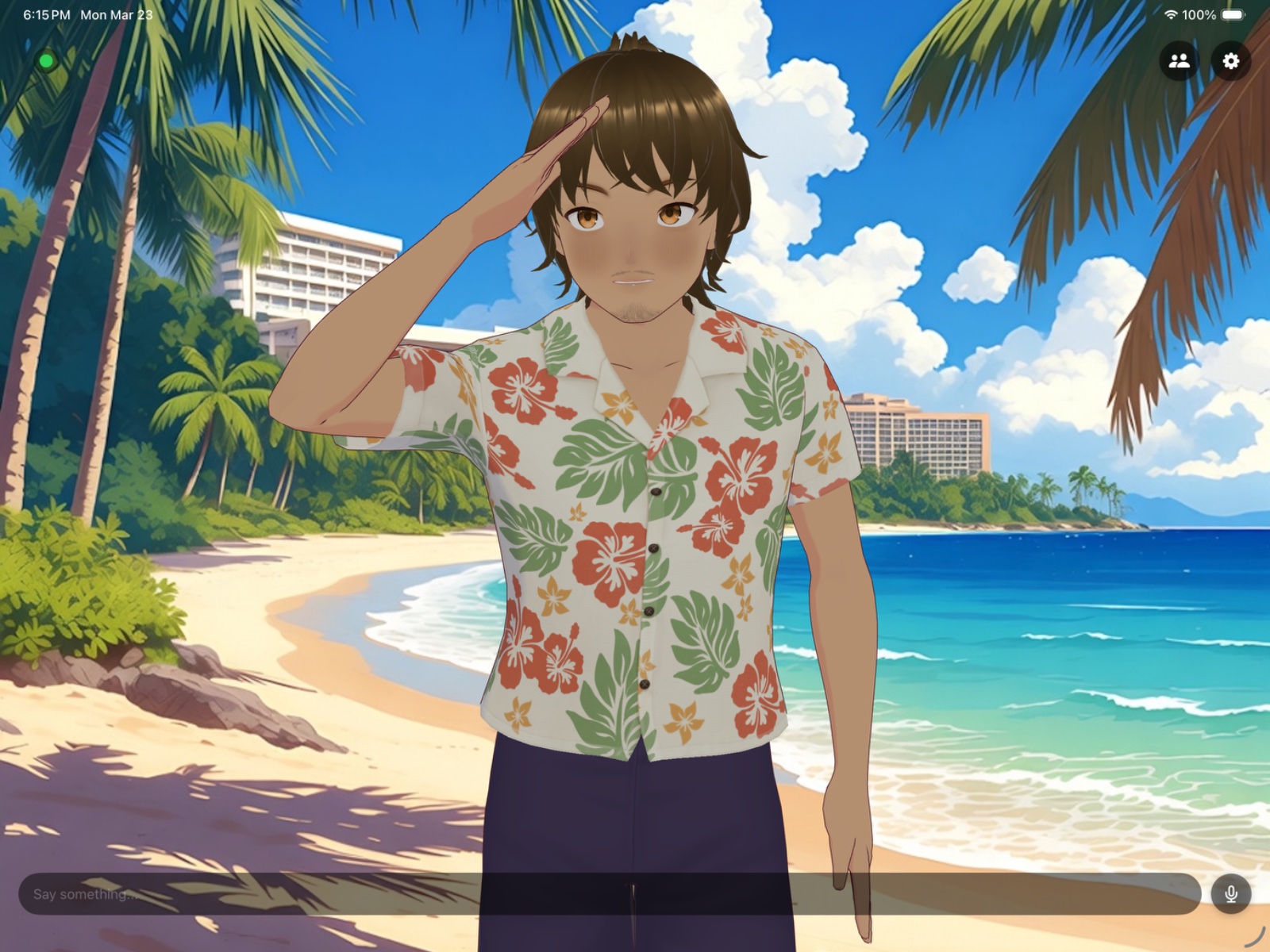 Chitin avatar at the beach